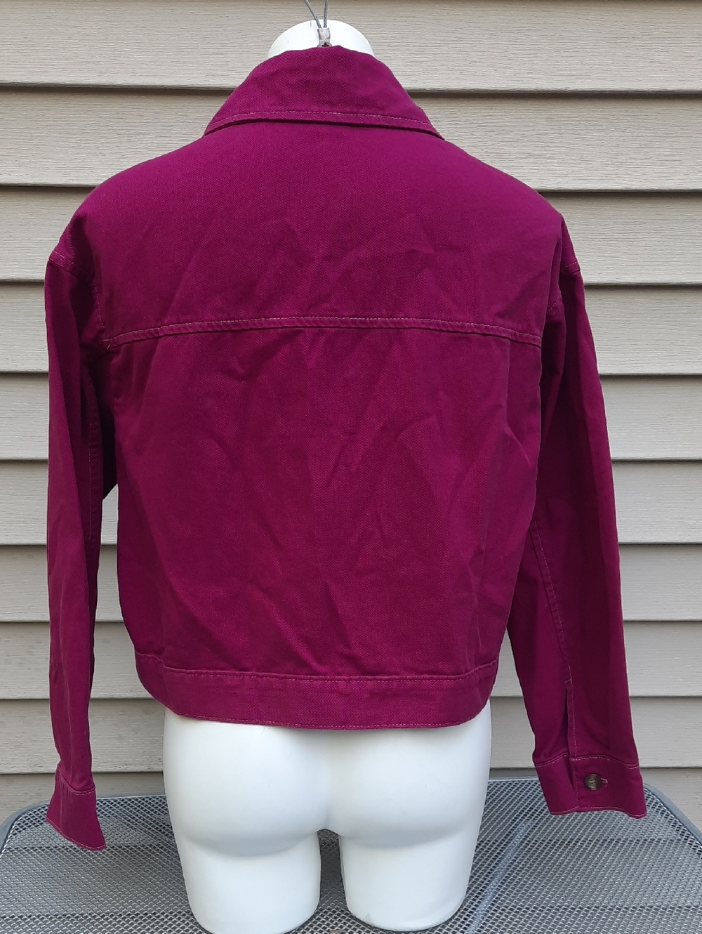 NEW Old Navy Crop Utility Jacket Boysenberry Size Large - Picture 5 of 11